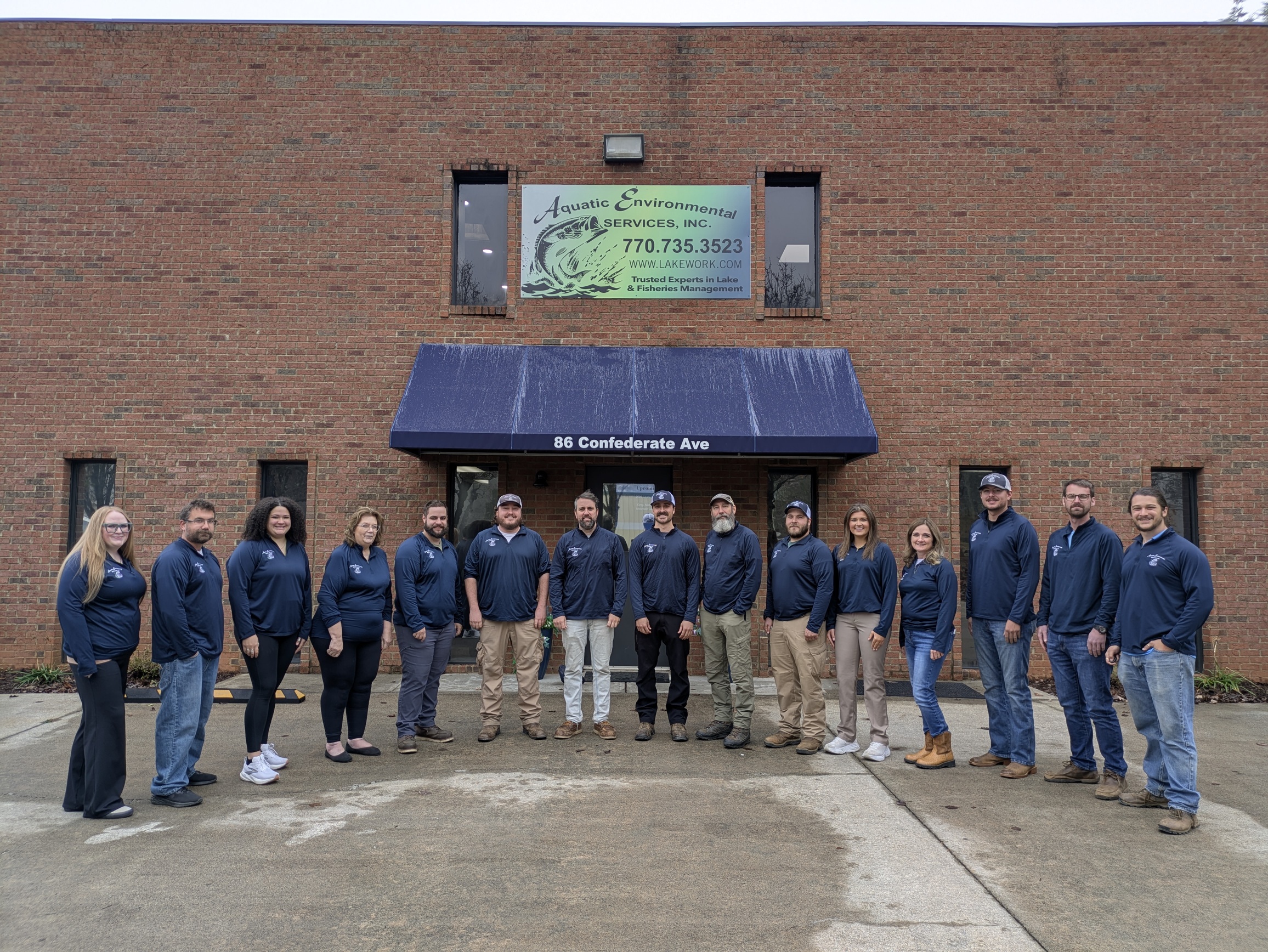 A group photo of the AES team