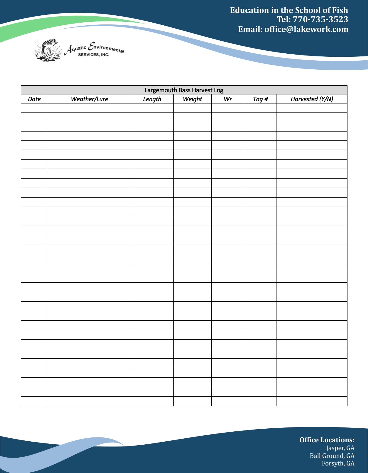 Largemouth Bass Sheet